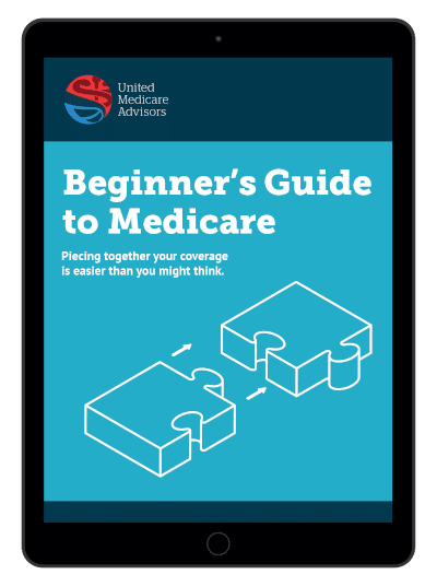 Beginner's Guide to Medicare e-book cover displayed on an iPad