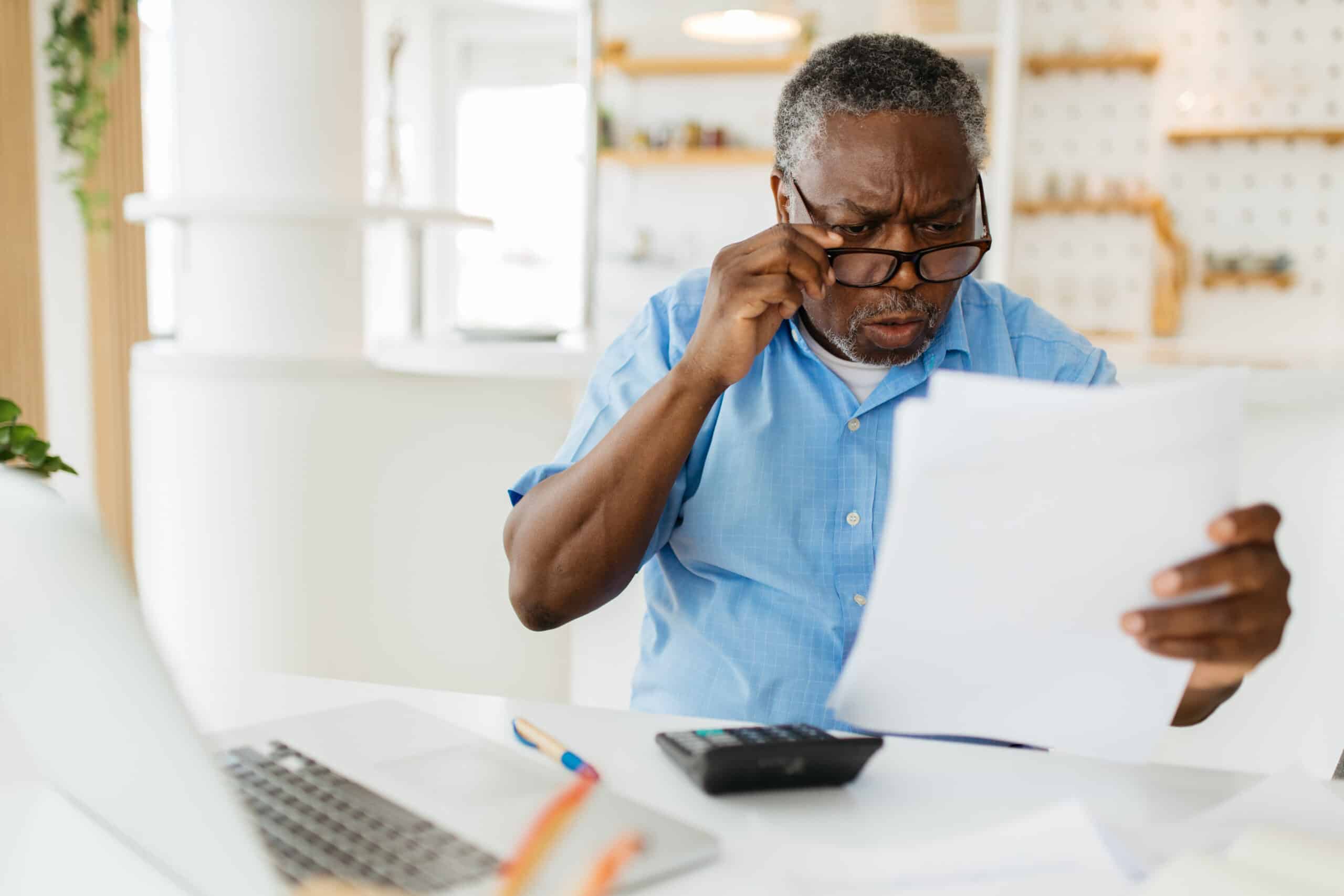 man evaluating medicare prescription payment plan